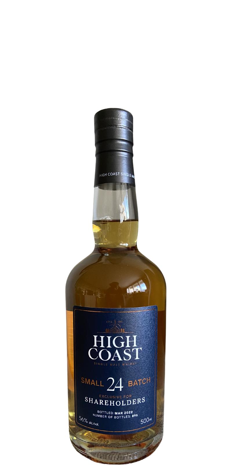 High Coast Small Batch 24 2nd fill Bourbon Exclusive for Shareholders 56% 500ml