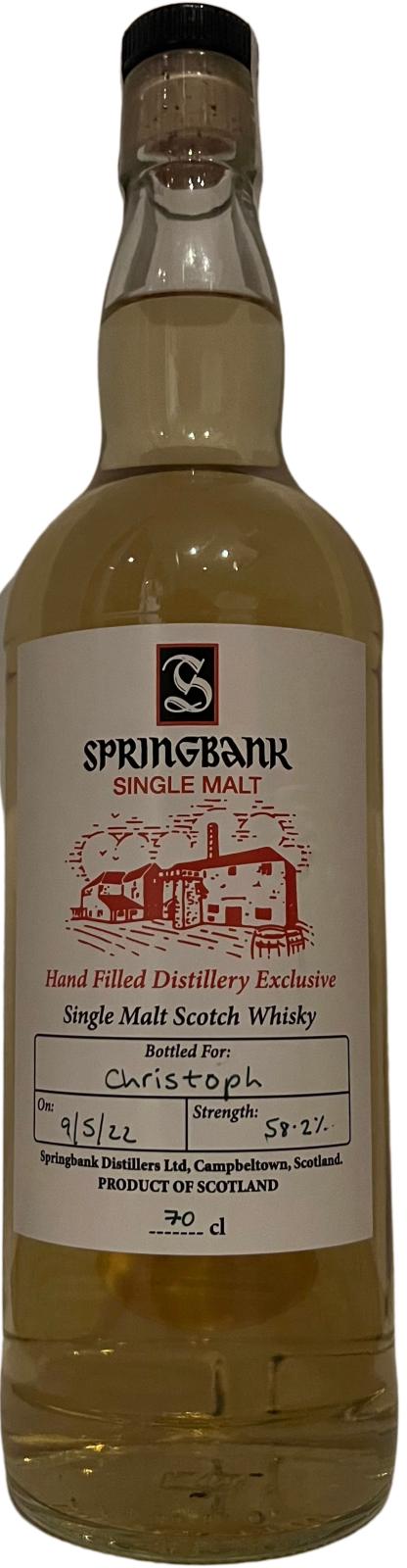 Springbank Hand Filled Distillery Exclusive 58.2% 700ml