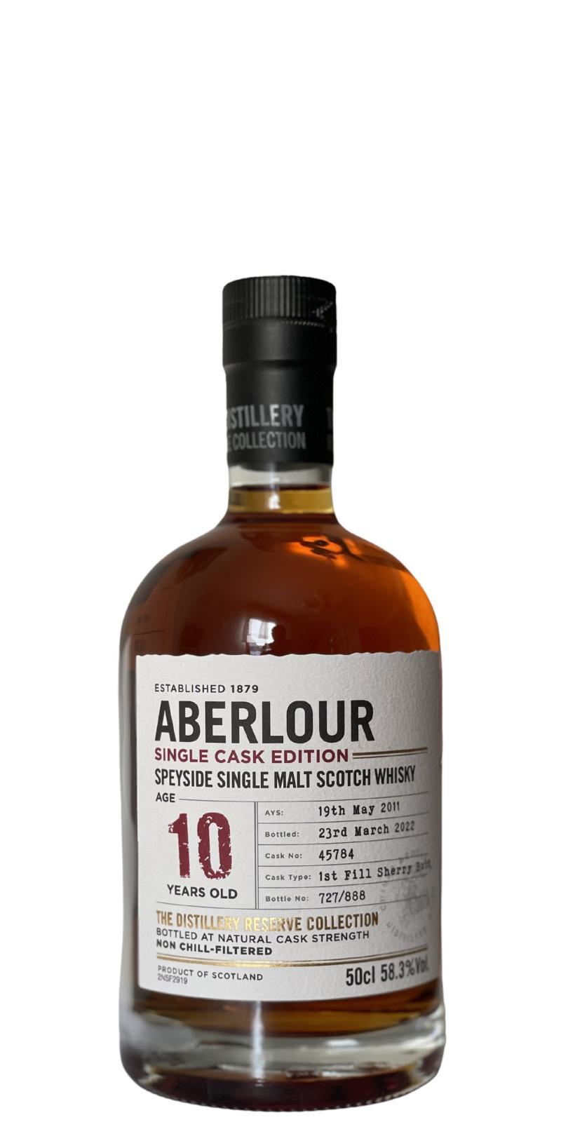 Aberlour 2011 1st Fill Sherry Butt 58.3% 500ml