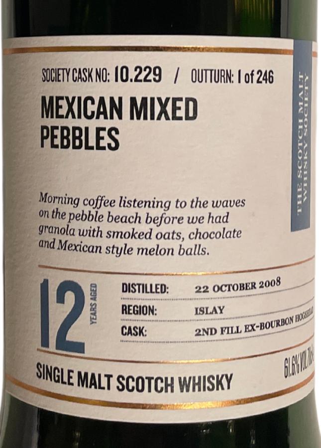Bunnahabhain 2008 SMWS 10.229 Mexican mixed pebbles 2nd fill bourbon hogshead 61.6% 700ml