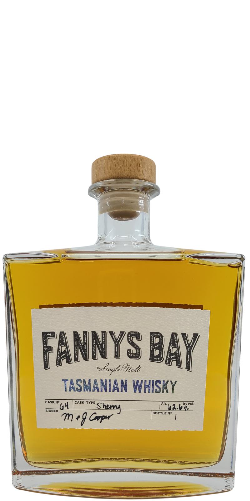 Fannys Bay Tasmanian Whisky Single Cask Sherry 62.6% 750ml