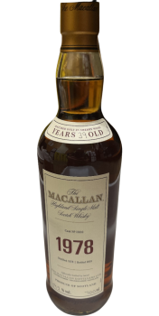 The Macallan 39 Year Old 1978 Cask No. 13810 Fine & Rare Highland Sing