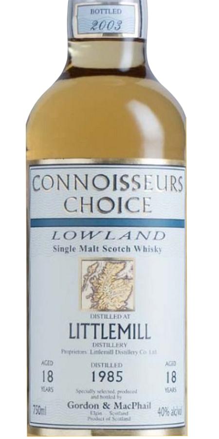 Littlemill 1985 GM Connoisseurs Choice Oak Casks Imported by Classic Wine Imports Inc Boston 40% 750ml