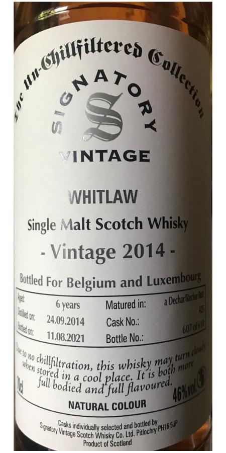 Whitlaw 2014 SV Dechar Rechar Butt Belgium and Luxembourg 46% 700ml