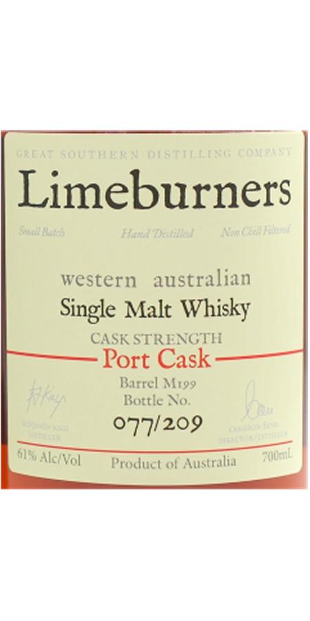 Limeburners Port Cask Cask Strength 61% 700ml