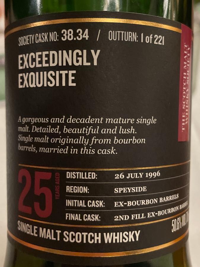 Caperdonich 1996 SMWS 38.34 Exceedingly exquisite 2nd fill ex-bourbon barrel 50.6% 700ml