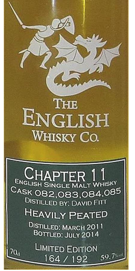 The English Whisky 2011 Chapter 11 Heavily Peated 59.7% 700ml