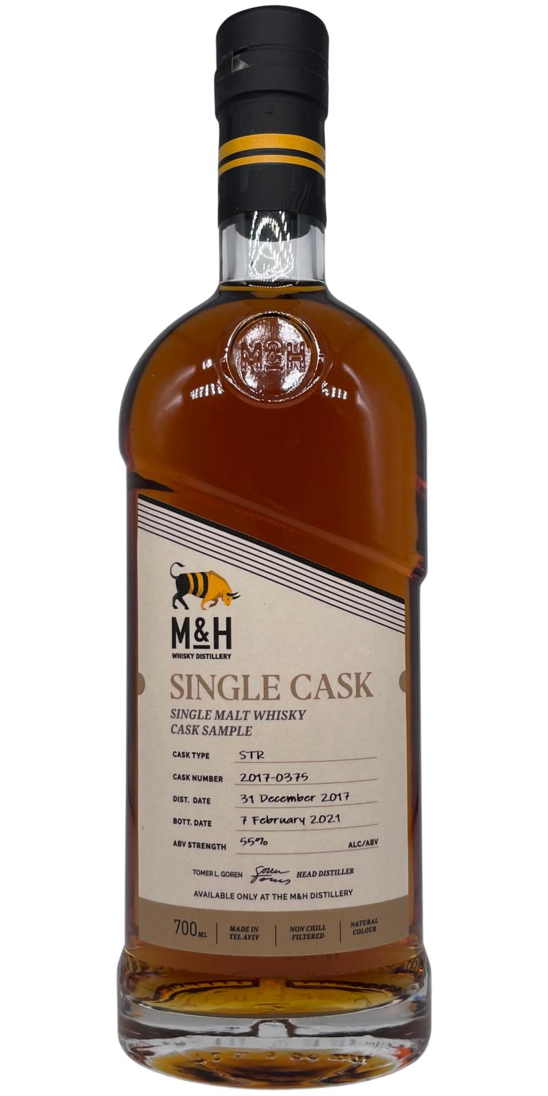 M&H 2017 Single Cask Cask Sample STR 55% 700ml