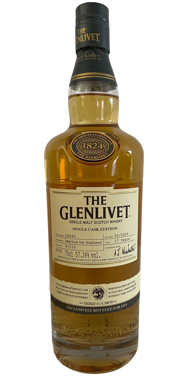 Glenlivet 17yo American Oak Hogshead Exclusively bottled for DFS 57.39% 750ml