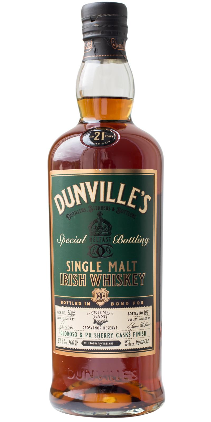 Dunville's 21yo The Friend at Hand 53.8% 700ml