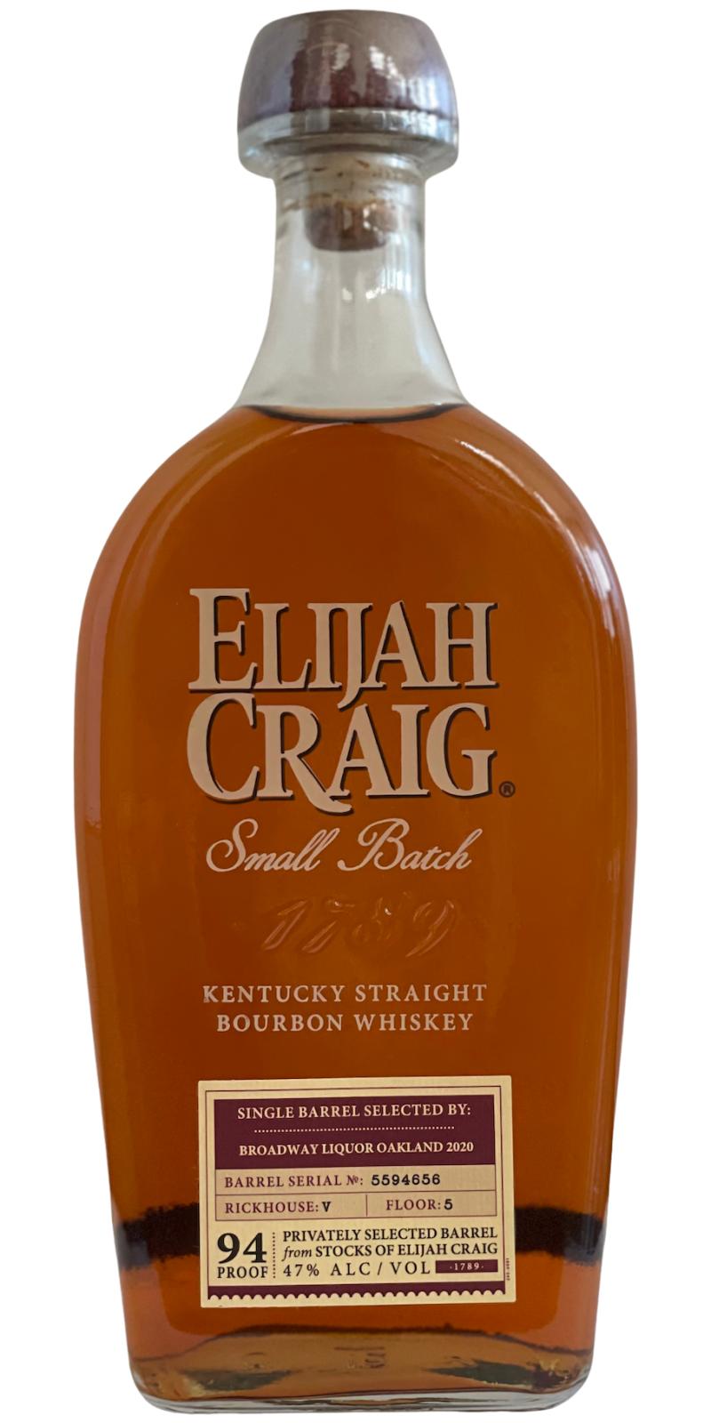 Elijah Craig Small Batch Broadway Liquor Oakland 47% 750ml