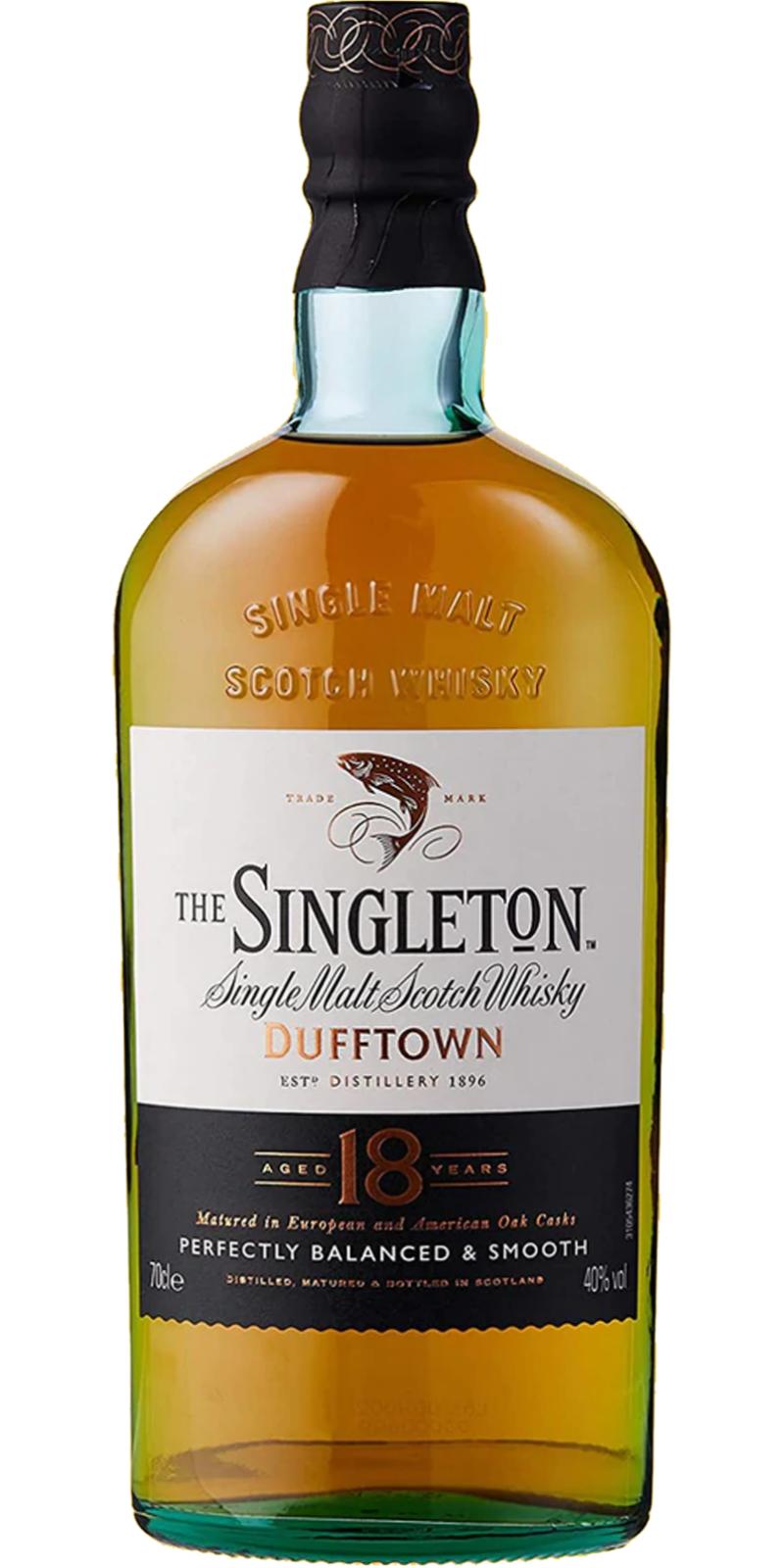 The Singleton of Dufftown 18yo Perfectly Balanced & Smooth European and American Oak Casks 40% 700ml