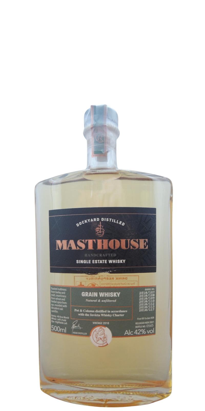 Masthouse Grain Whisky First-fill ex-bar ASB 42% 500ml