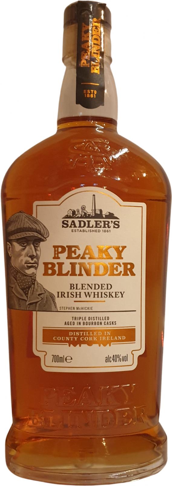 Peaky Blinder Blended Irish Whisky Sad Bourbon Cask 40% 700ml