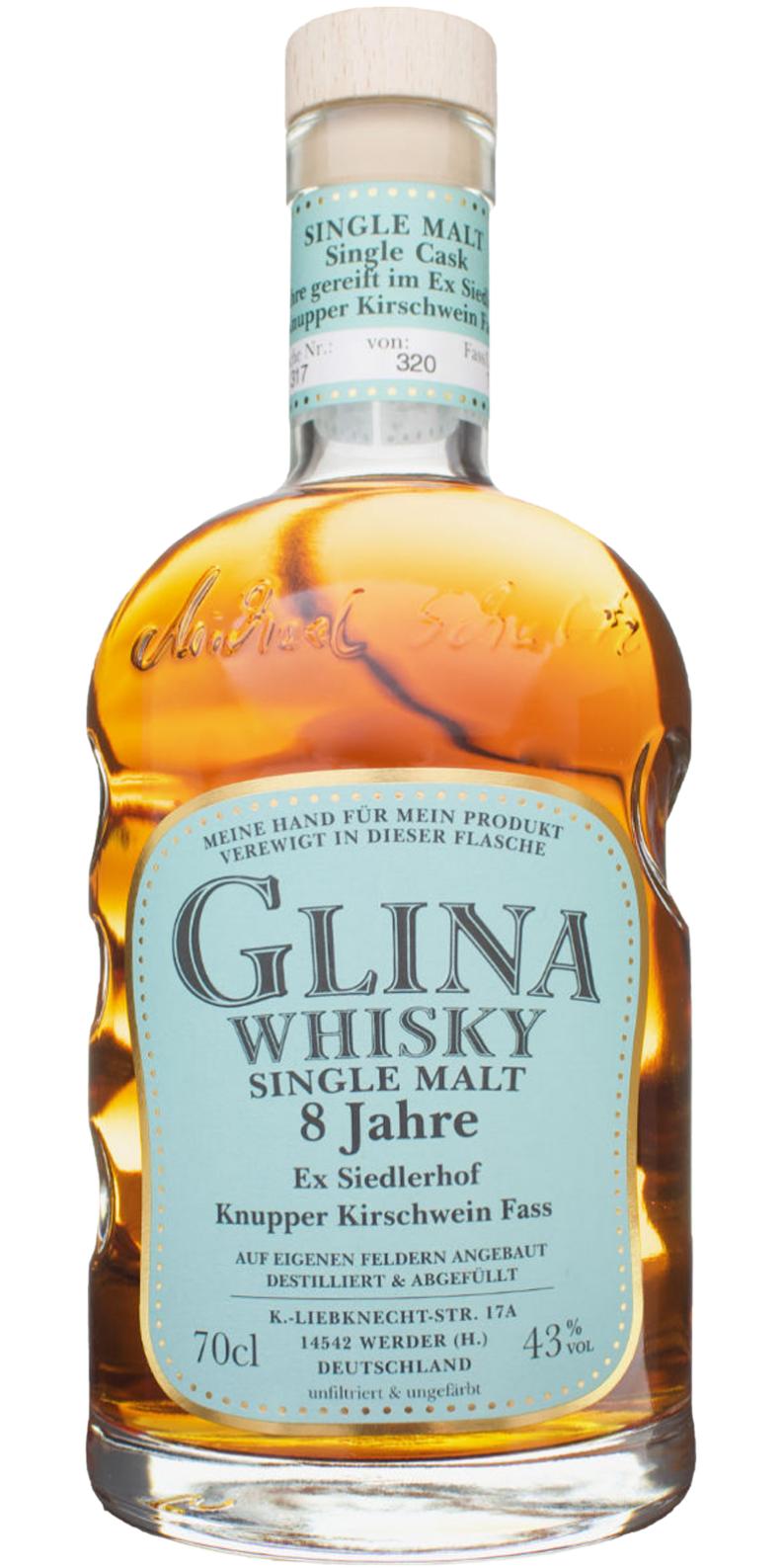 Glina Whisky 8yo Ex-Siedlerhof Knupper Kirschwein Fass Knupper Kirschwein Fass 43% 700ml