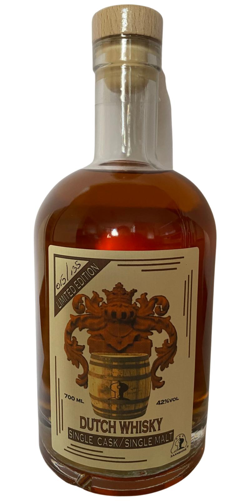 Dutch Whisky 3yo French Limousine Oak 42% 700ml