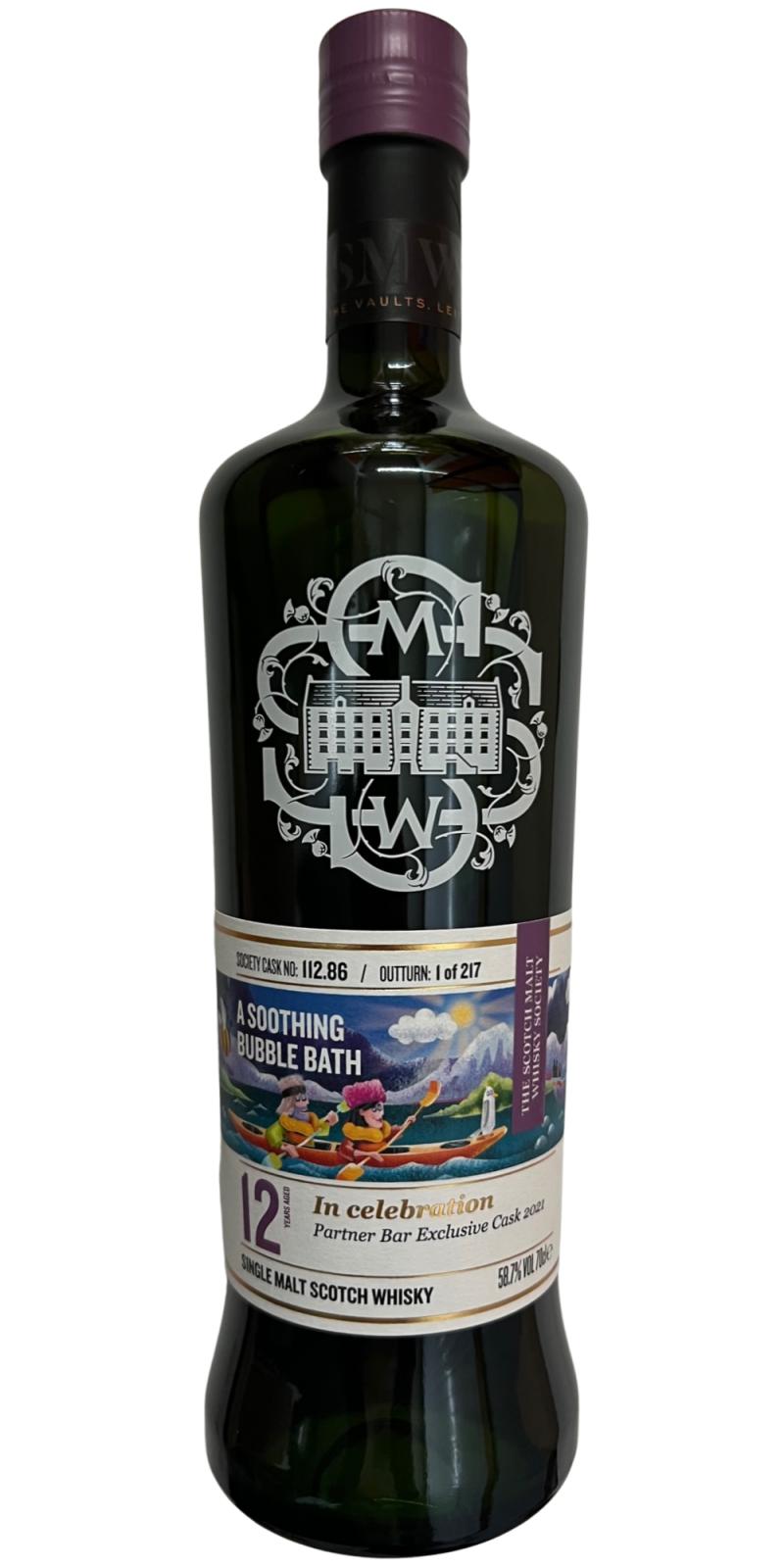 Inchmurrin 2008 SMWS 112.86 A soothing bubble bath 2nd Fill Bourbon Barrel Partner Bar Exclusive Cask 2021 58.7% 700ml