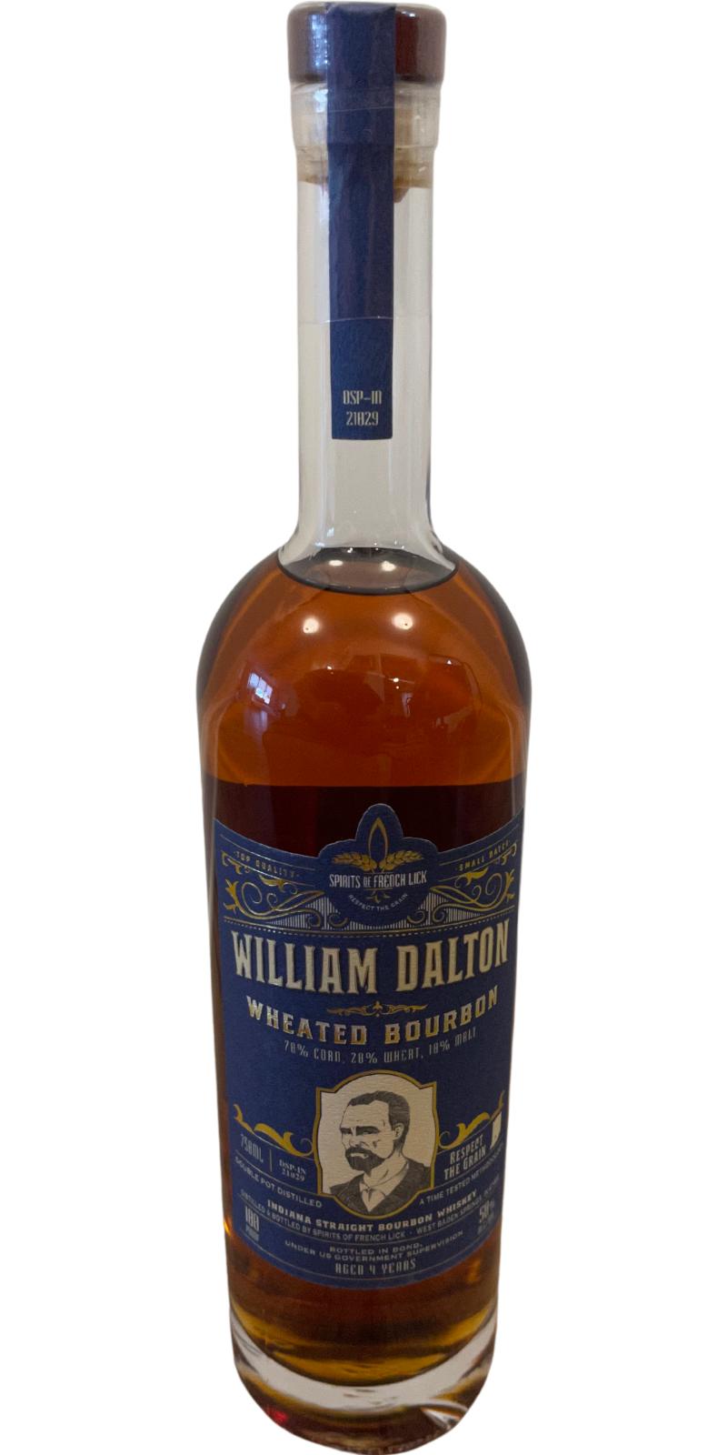 Spirits of French Lick 4yo William Dalton Wheated Bourbon 50% 750ml