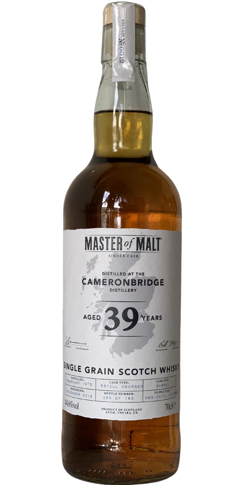 Cameronbridge 1979 MoM ex-bourbon barrel 44.6% 700ml