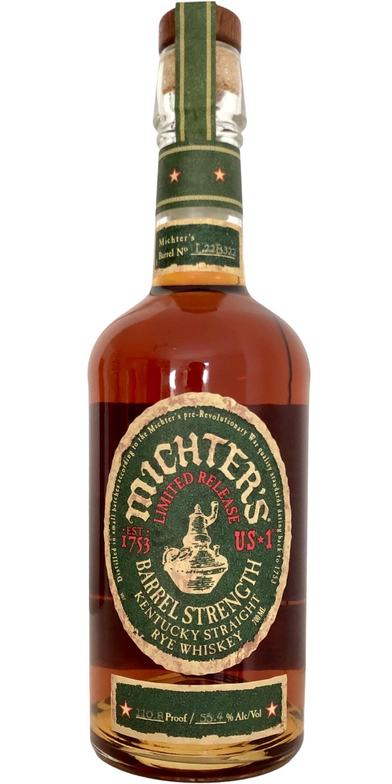 Michter's US*1 Barrel Strength Rye - Ratings and reviews - Whiskybase