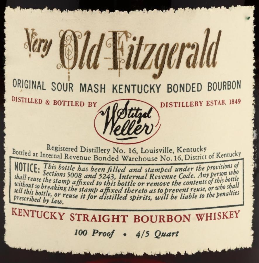 Very Old Fitzgerald 1951 - Ratings and reviews - Whiskybase