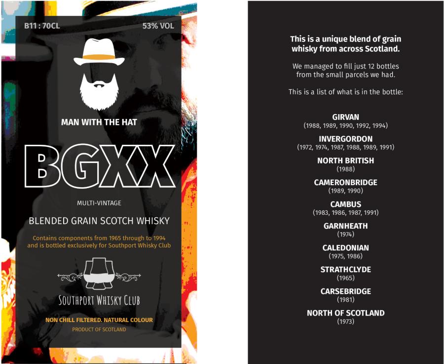 Blended Grain Bgxxx Man with the Hat Southport Whisky Club 53% 700ml
