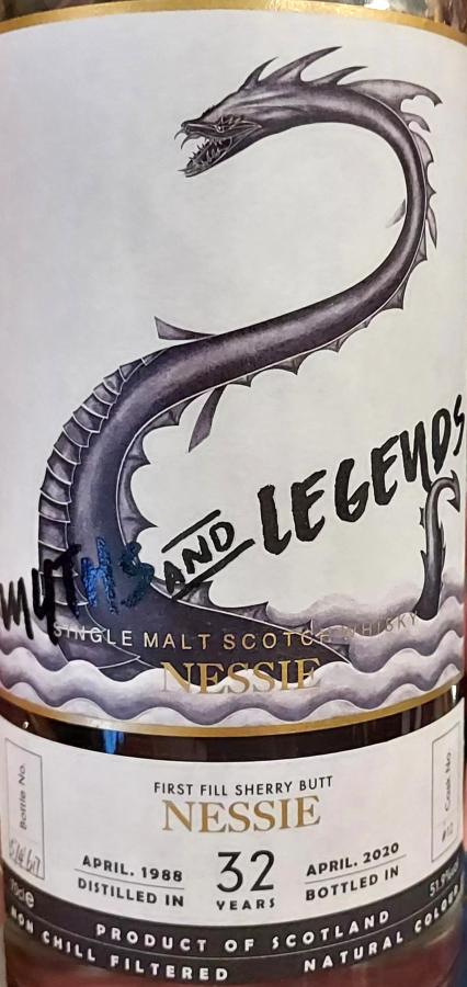 Nessie 1988 Myths and Legends 1st Fill Sherry Butt CWS Exclusive 51.9% 700ml