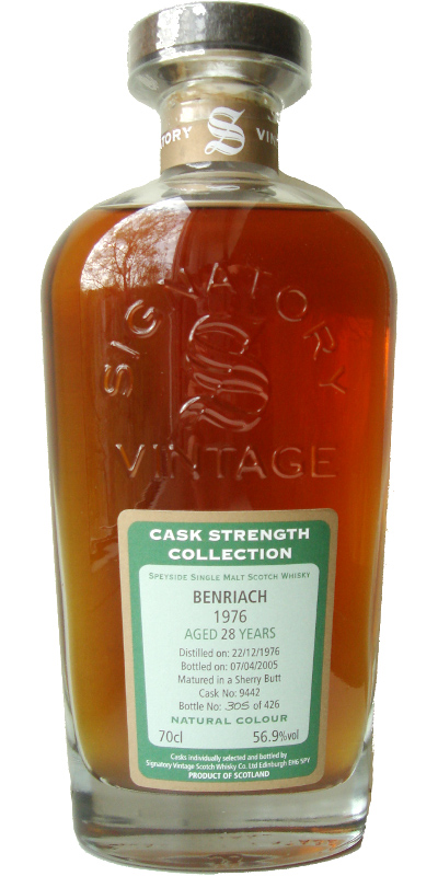 BenRiach 1976 SV Cask Strength Collection Sherry Butt #9442 56.9% 700ml