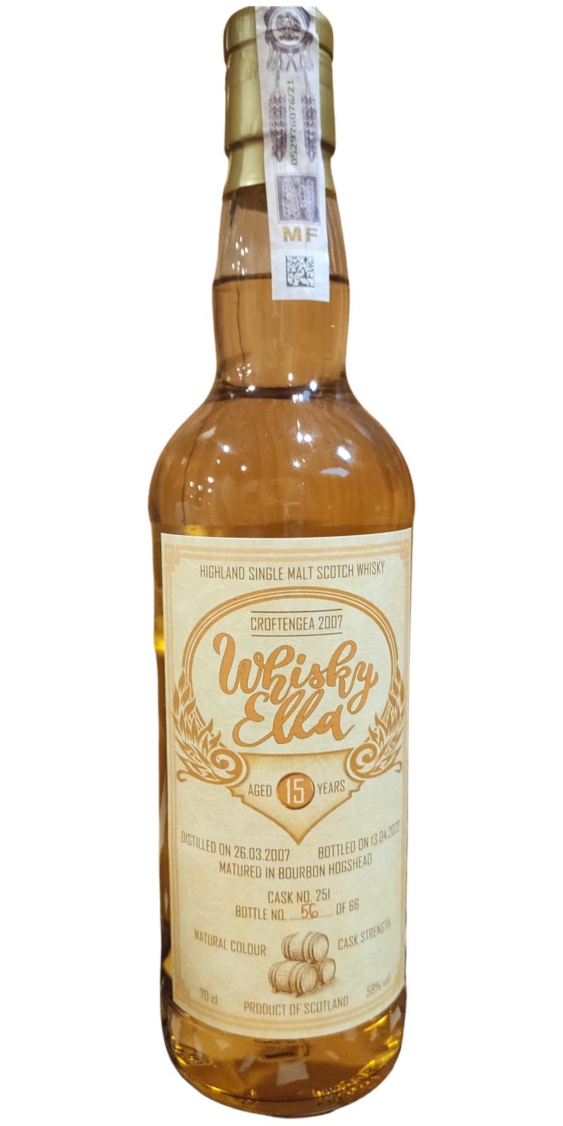 Croftengea 15yo UD Bourbon Hogshead WhiskyElla 58% 700ml