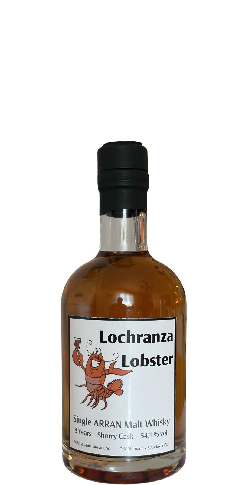 Arran 8yo UD Lochranza Lobster Sherry Cask WhiskyEvents Dortmund 54.1% 350ml