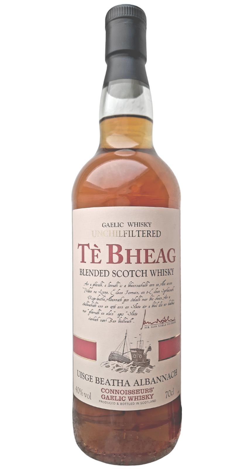 Te Bheag Nan Eilean PNL Connoisseurs Blend Gaelic Whisky 40% 700ml
