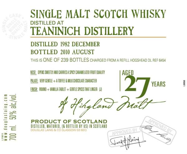 Teaninich 19 Dl Ratings And Reviews Whiskybase