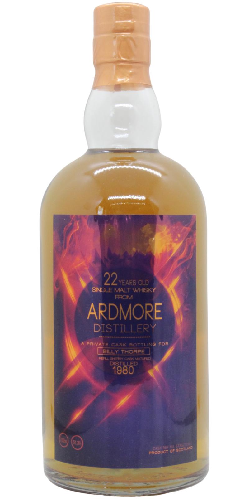 Ardmore 1980 UD Refill Sherry Billy Thorpe 51.3% 700ml