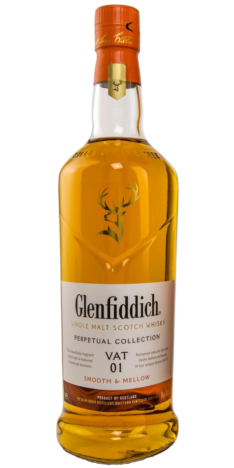 Glenfiddich Perpetual Collection VAT 01 Smooth & Mellow Single Malt Scotch  Whisky 1L Bottle