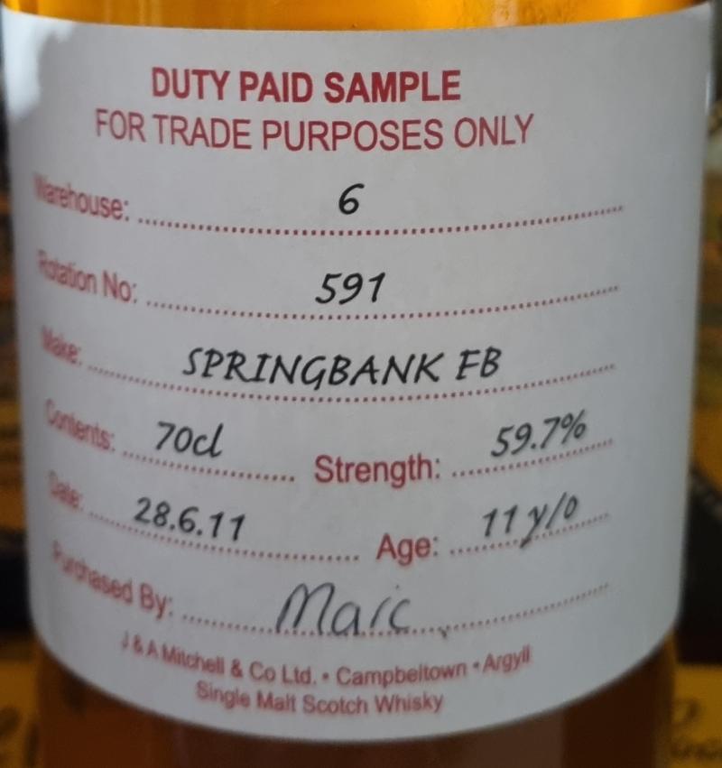 Springbank 2011 - Ratings and reviews - Whiskybase