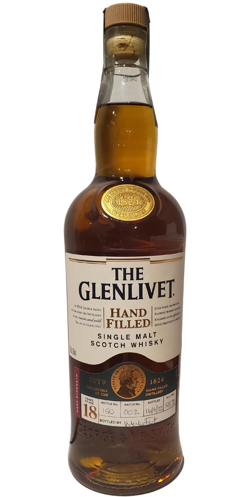 Glenlivet 18yo Hand filled at the distillery 58.7% 700ml