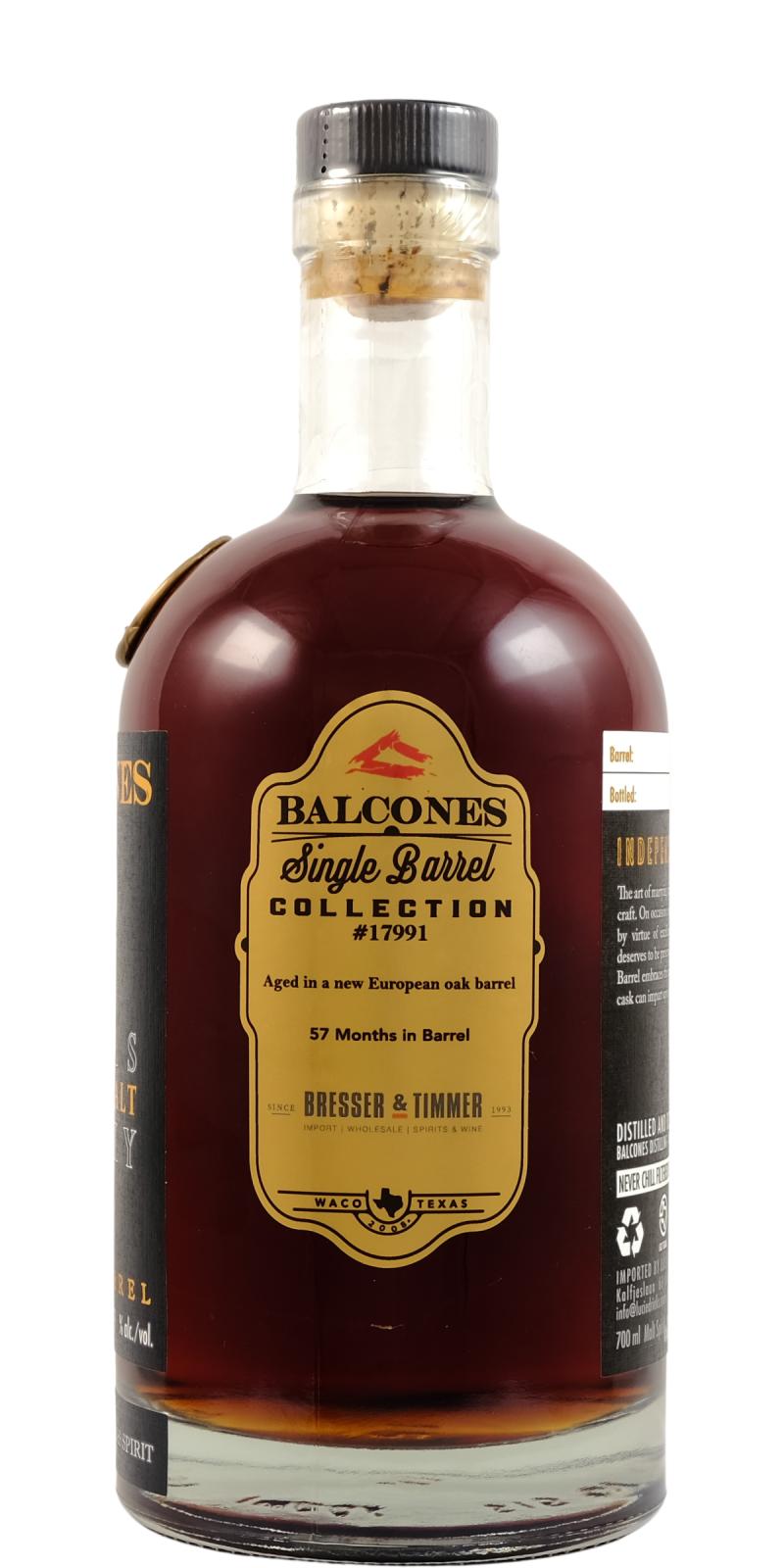 Balcones Texas Single Malt Whisky