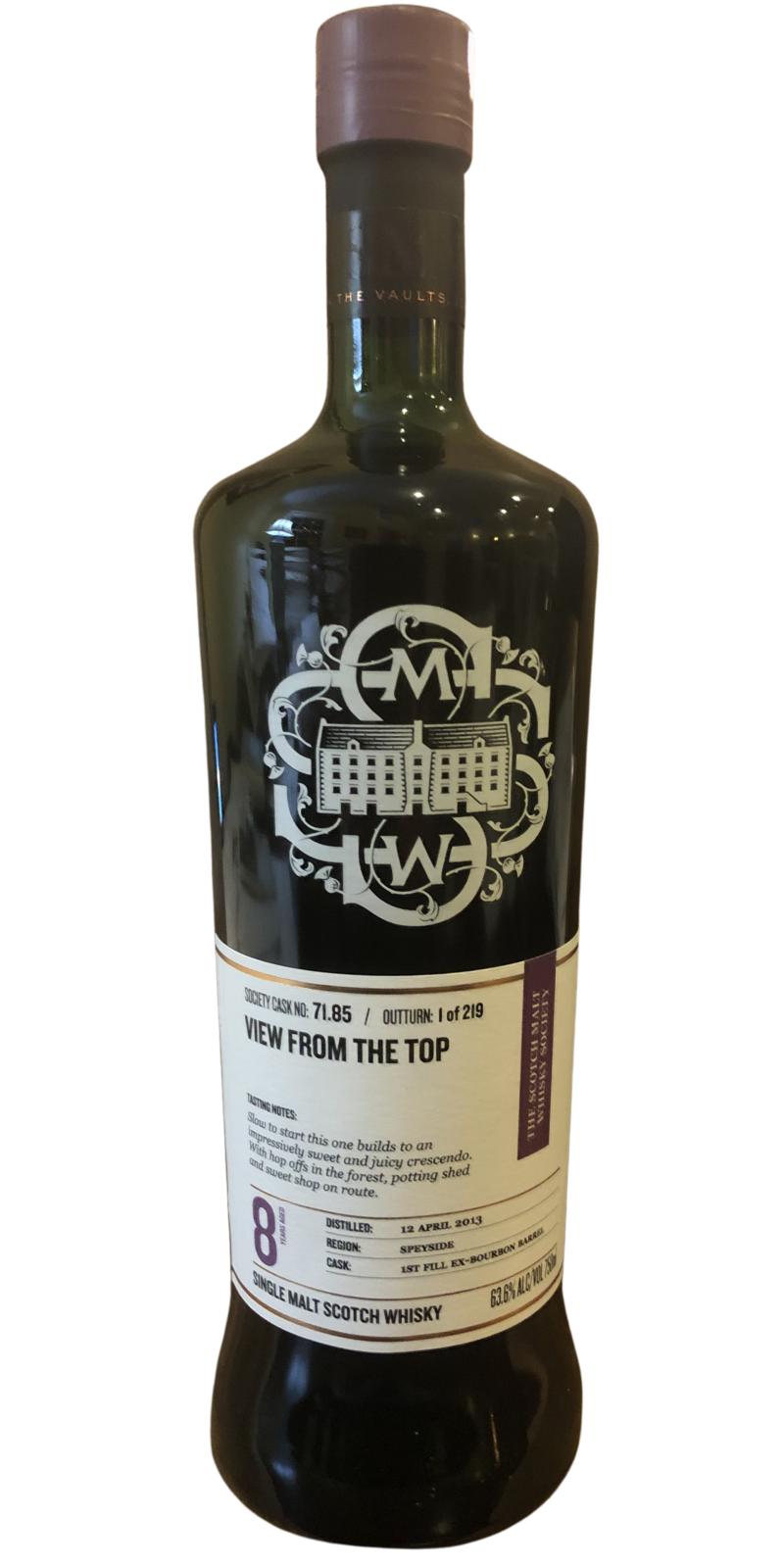 Glenburgie 2013 SMWS 71.85 View from the top 1st fill ex-bourbon barrel 63.6% 750ml