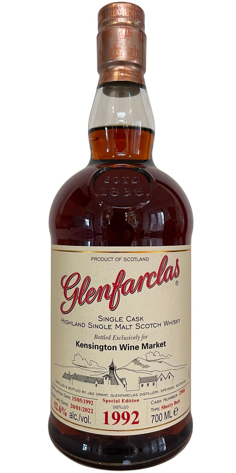 Glenfarclas 1992 Sherry butt 30yo Kensington Wine Market 52.6% 700ml