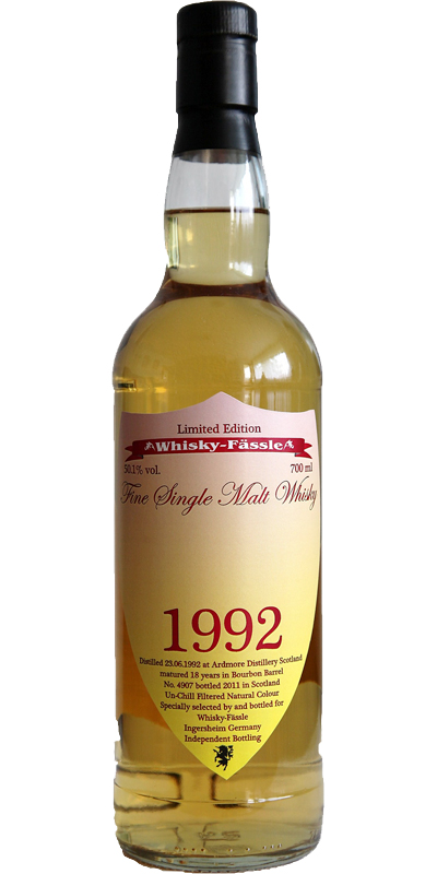 Ardmore 1992 W-F Limited Edition Bourbon Barrel #4907 50.1% 700ml