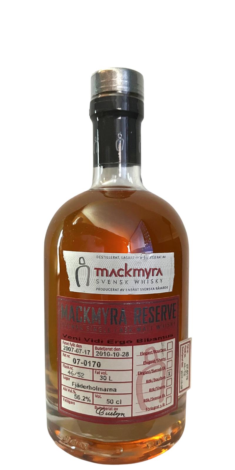 Mackmyra Reserve bourbon 56.2% 500ml