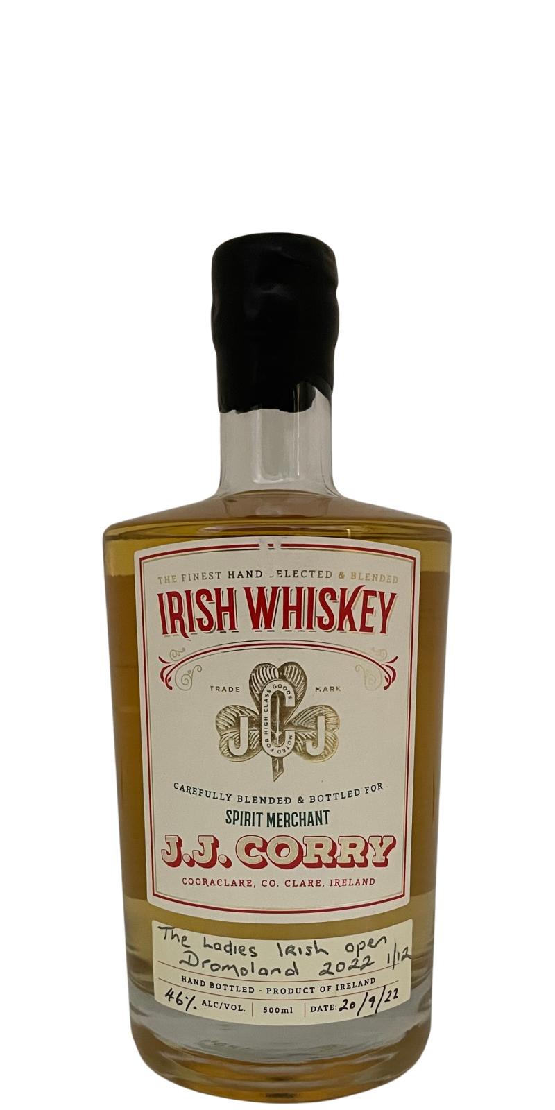 J.J. Corry 6yo Ex Bourbon Ex Moscatel Ladies Irish Open Dromoland 22 46% 500ml