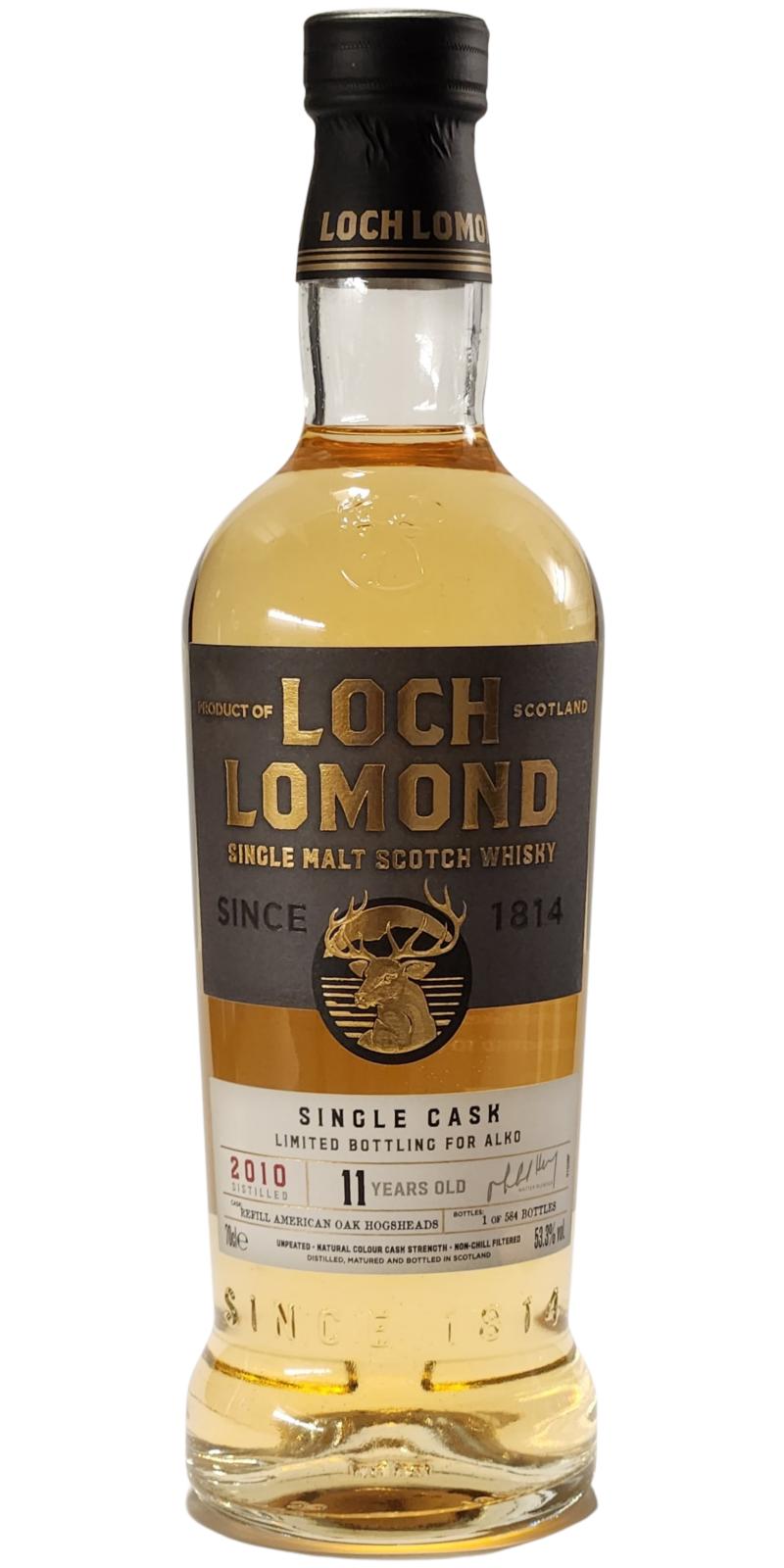Loch Lomond 2010 Single Cask Refill American Oak Hogsheads Alko 53.3% 700ml