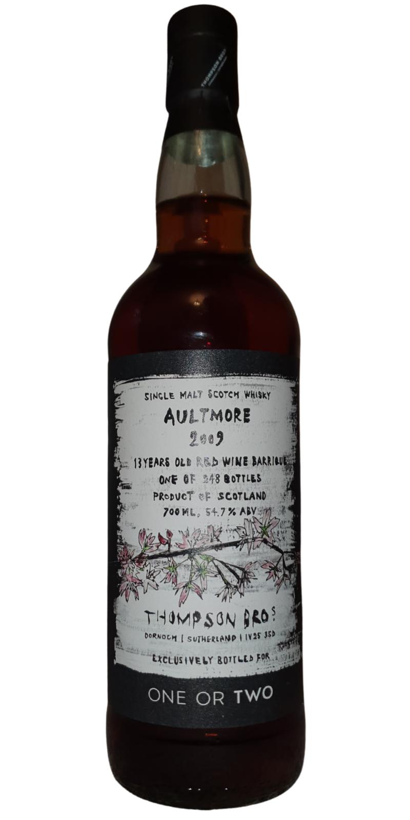 Aultmore 2009 PST Red Wine Barrique One or Two bar in Melbourne 54.7% 700ml
