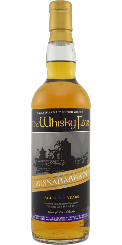 Bunnahabhain 1965 WF Bourbon Hogshead for 10th anniversary Whisky Fair 40.4% 700ml