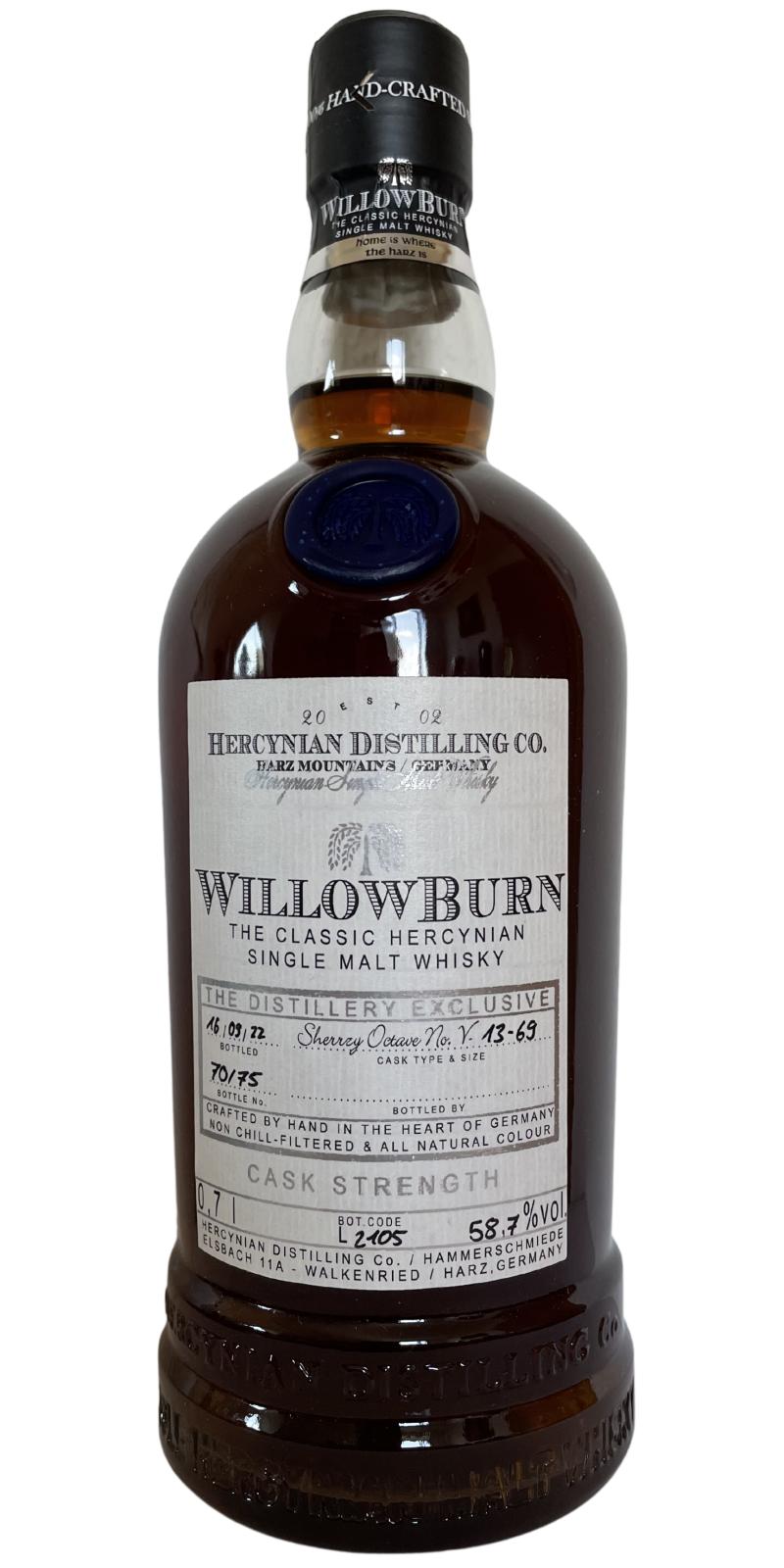 WillowBurn 2013 The Distillery Exclusive Cask Strength European Oak Sherry Octave 58.7% 700ml