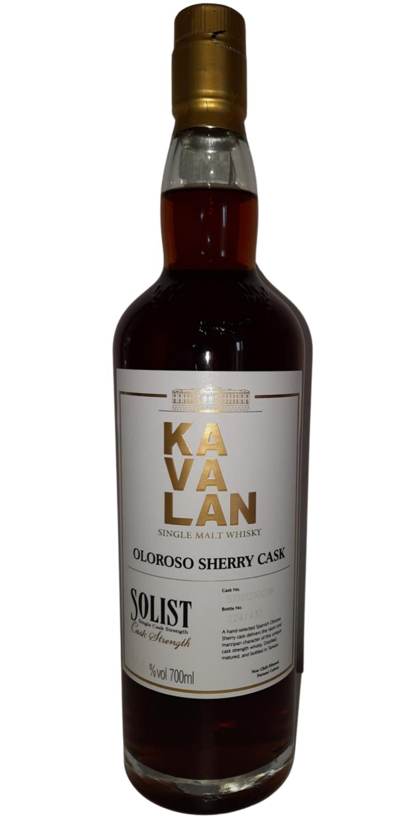 Kavalan Solist Oloroso Sherry Cask Oloroso Sherry 59.4% 1000ml