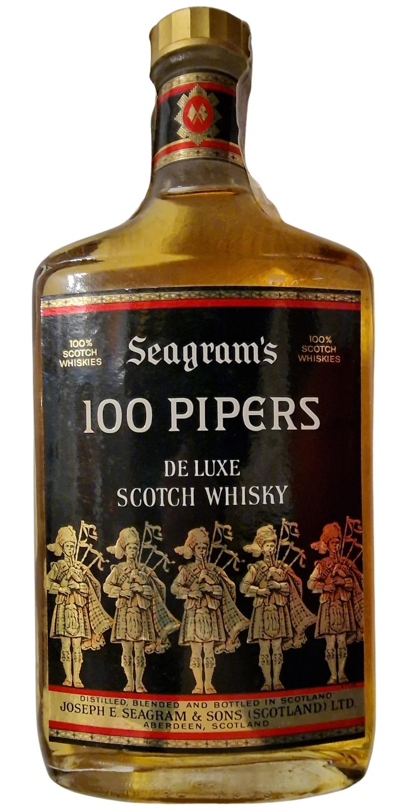 100 Pipers De Luxe Scotch Whisky