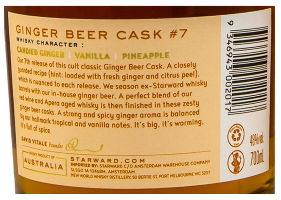 Starward Ginger Beer Cask #7