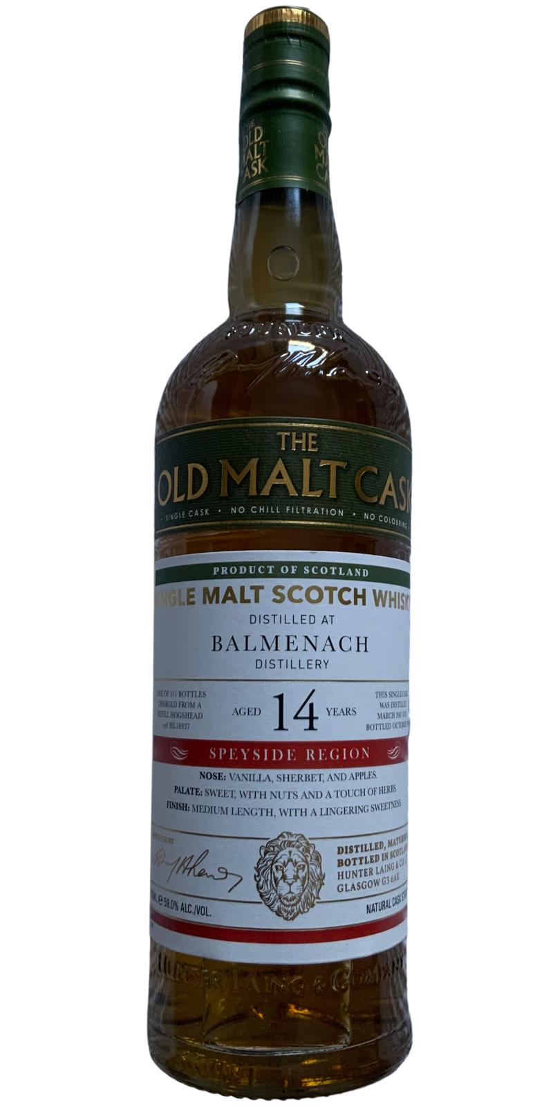 Balmenach 2007 HL The Old Malt Cask Refill hogshead Wine and Beyond. Spirits Beer and more 59% 700ml